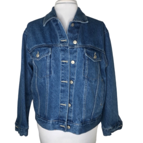 bill blass Other - Bill Blass Denim Adjustable Waist Chest & Side Pocket Jacket Size M